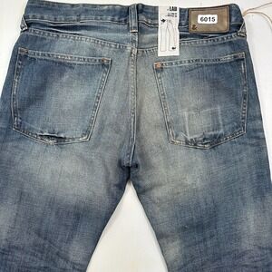 NEW Y2K H&M Bootcut LAD Fit Blue Jeans Button Fly Men's 34x30 Distressed Skater‎